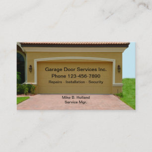 Tarjeta De Visita Servicios de Puerta de Garaje en Casa