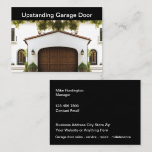 Tarjeta De Visita Servicios de Puertas de Garaje de Lujo