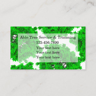 Tarjeta De Visita Servicios de recorte de árboles de paisajismo