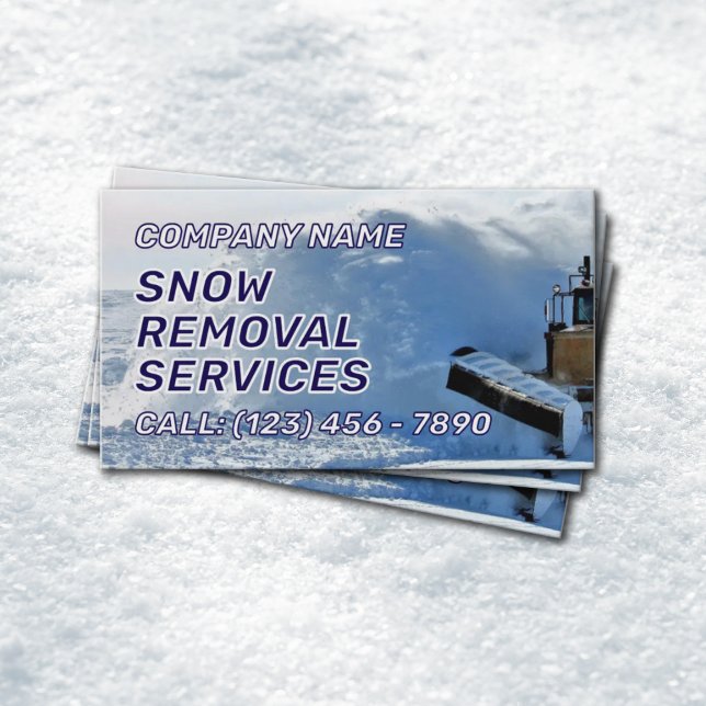 Tarjeta De Visita Servicios de remoción de nieve (Subido por el creador)