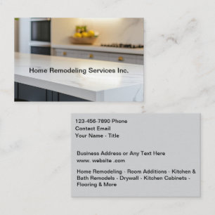 Tarjeta De Visita Servicios de remodelación de hogares Cocina modern