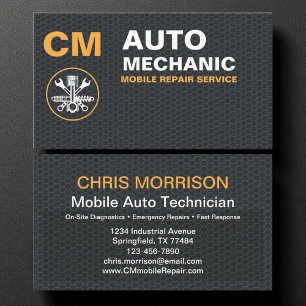 Tarjeta De Visita Servicios de reparación automática de coches de Me
