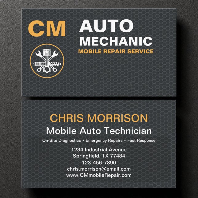 Tarjeta De Visita Servicios de reparación automática de coches de Me (Subido por el creador)