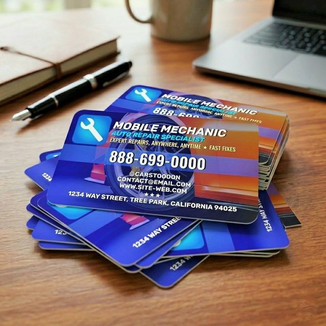 Tarjeta De Visita Servicios de reparación automática (reparación de  (Automobile Car Mechanic | Best Car Repair Business Card)