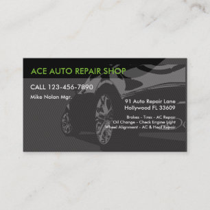 Tarjeta De Visita Servicios de Reparación de Autos