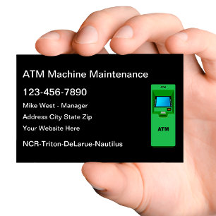 Tarjeta De Visita Servicios de reparación de máquinas ATM