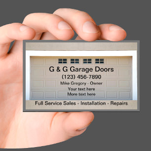 Tarjeta De Visita Servicios de reparación de puertas de garaje
