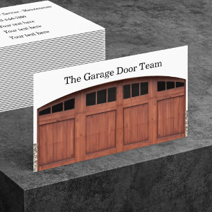 Tarjeta De Visita Servicios de reparación de puertas de garaje a dos