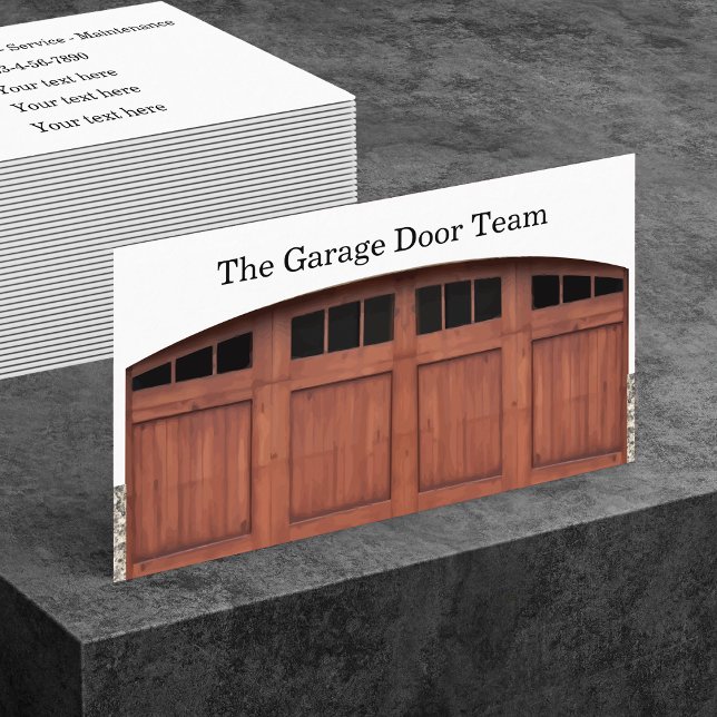 Tarjeta De Visita Servicios de reparación de puertas de garaje doble (Subido por el creador)