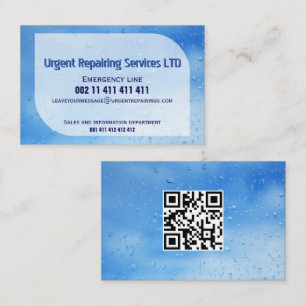 Tarjeta De Visita servicios de reparación de tuberías