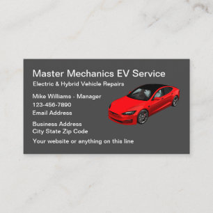 Tarjeta De Visita Servicios de reparación de vehículos automotores e
