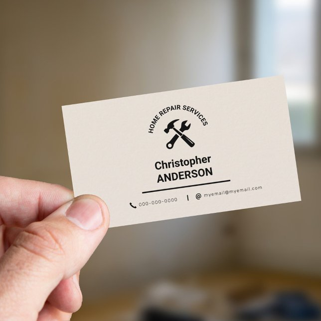 Tarjeta De Visita Servicios de reparación en el hogar (Home Repair Services Business Card)