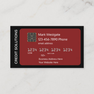 Tarjeta De Visita Servicios De Reparación Y Consolidación De Crédito