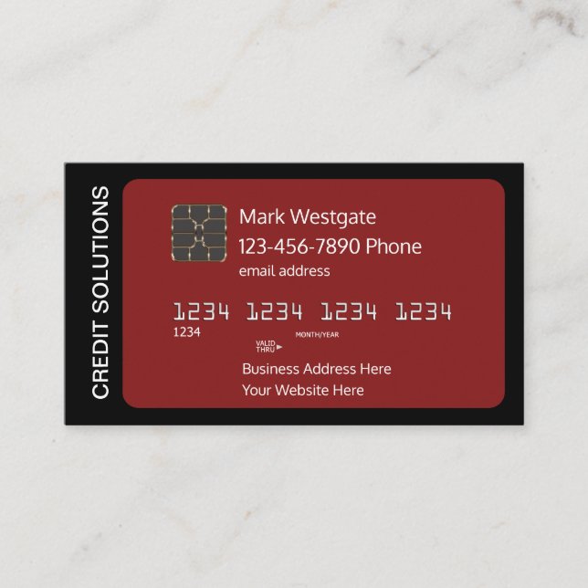 Tarjeta De Visita Servicios De Reparación Y Consolidación De Crédito (Anverso)