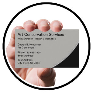 Tarjeta De Visita Servicios de Restauración de Arte