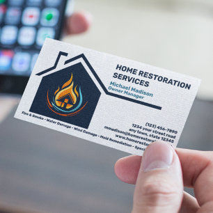 Tarjeta De Visita Servicios de restauración del hogar
