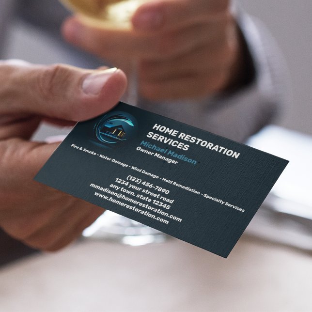 Tarjeta De Visita Servicios de restauración del hogar (Subido por el creador)