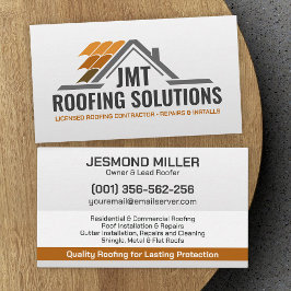 Tarjeta De Visita Servicios de Roofer Profesional - Roofer