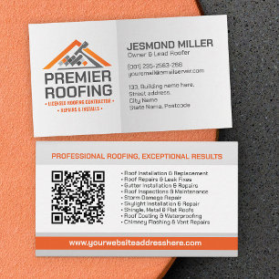 Tarjeta De Visita Servicios de Roofer Profesional - Roofer