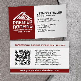 Tarjeta De Visita Servicios de Roofer Profesional - Roofer