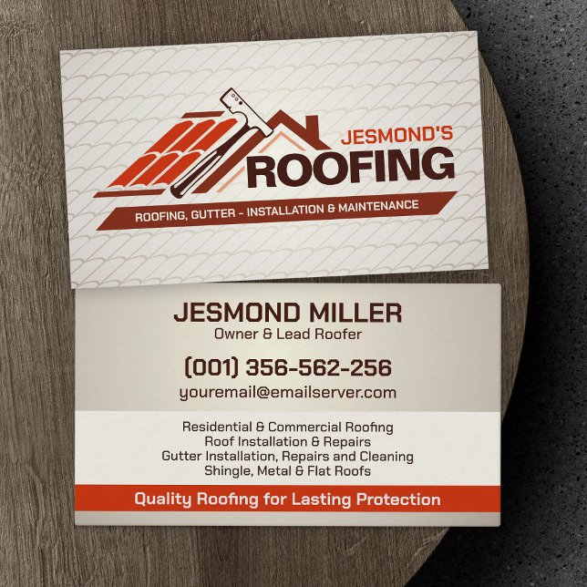 Tarjeta De Visita Servicios de Roofer Profesional - Roofer (Subido por el creador)