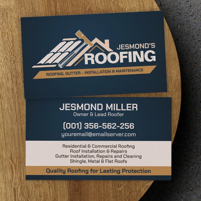 Tarjeta De Visita Servicios de Roofer Profesional - Roofer (Subido por el creador)