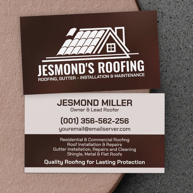 Tarjeta De Visita Servicios de Roofer Profesional - Roofer (Subido por el creador)