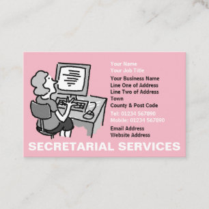 Tarjeta De Visita Servicios de secretaría