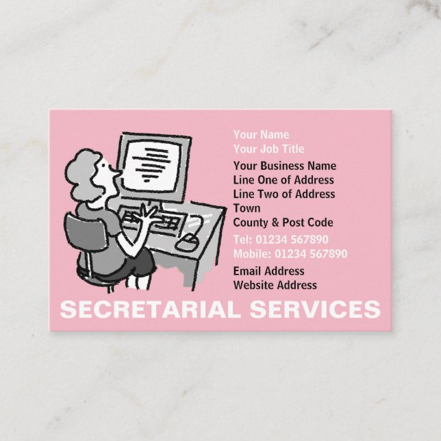 Tarjeta De Visita Servicios de secretaría (Anverso)