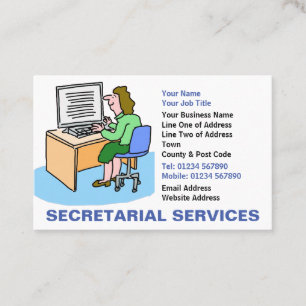 Tarjeta De Visita Servicios de secretaría