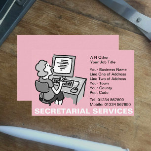 Tarjeta De Visita Servicios de secretaría
