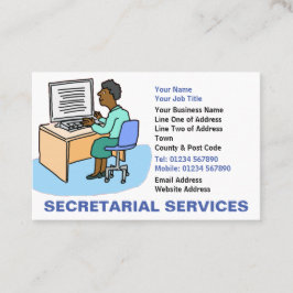 Tarjeta De Visita Servicios de secretaría para mujeres negras