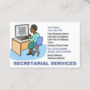 Tarjeta De Visita Servicios de secretaría para mujeres negras