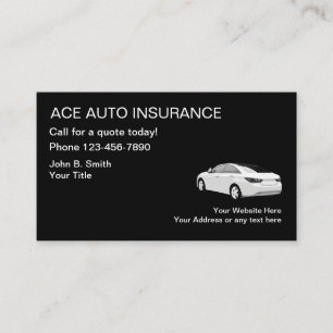 Tarjeta De Visita Servicios de seguro de coche