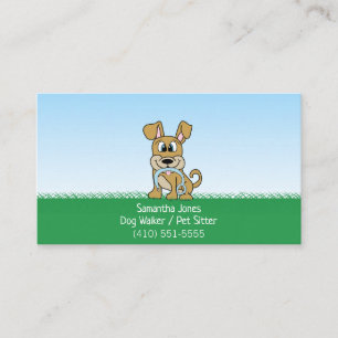 Tarjeta De Visita Servicios de sentada de Mascota de Paseo de Perro 