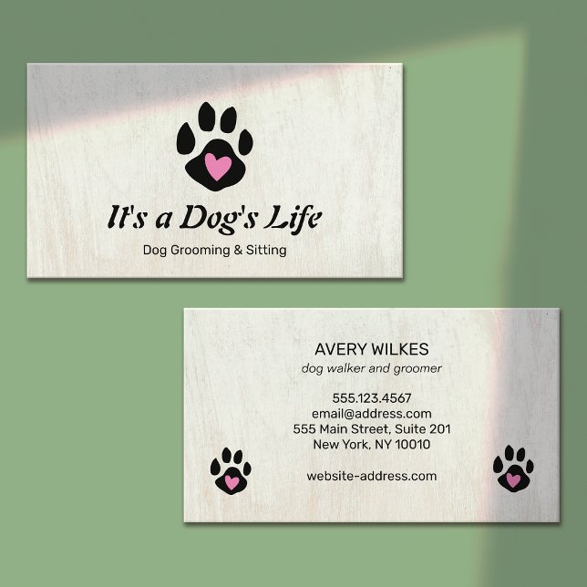 Tarjeta De Visita Servicios de sentada y crecimiento de Mascotas de  (Subido por el creador)