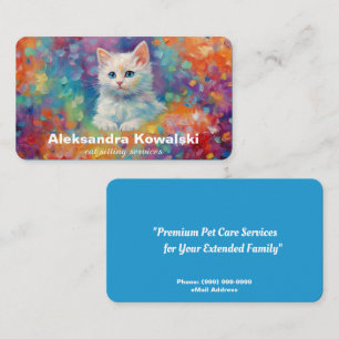 Tarjeta De Visita Servicios de sentados para gatos