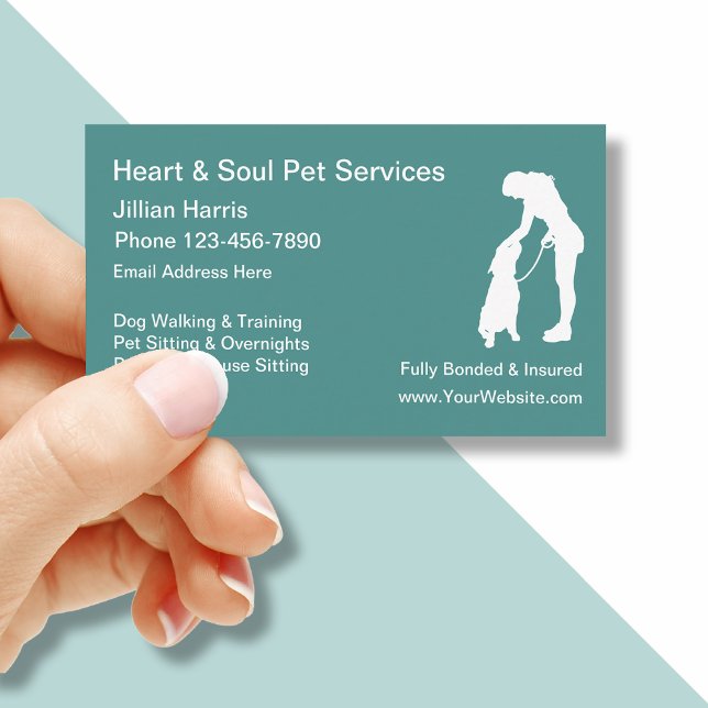 Tarjeta De Visita Servicios de sentados para perros mascotas (Subido por el creador)