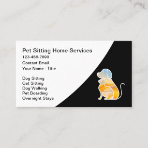 Tarjeta De Visita Servicios De Sesiones Y Embarque De mascotas