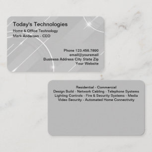 Tarjeta De Visita Servicios de tecnología geniales para el hogar y l