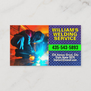 Tarjeta De Visita Servicios de Trabajo de Metal Fabricación y Sold