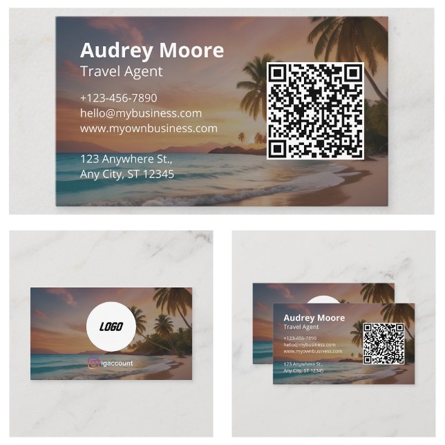 Tarjeta De Visita Servicios de viaje (Travel Services Business Cards)
