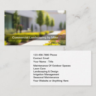Tarjeta De Visita Servicios del equipo de paisajismo comercial
