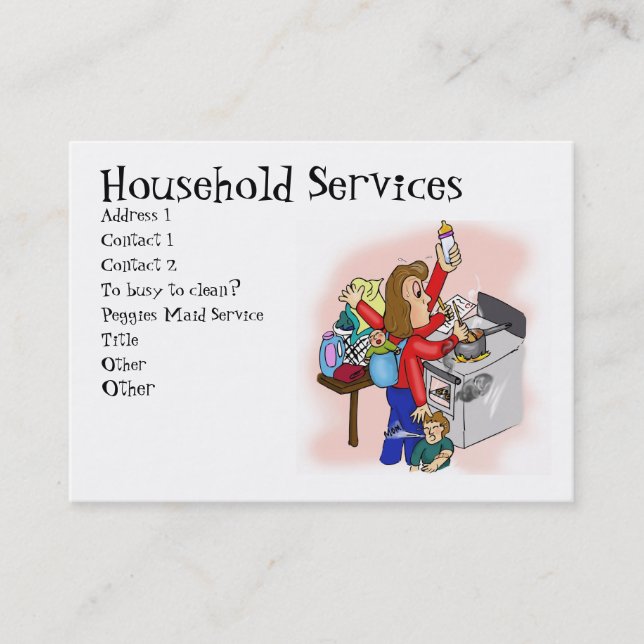 Tarjeta De Visita Servicios del hogar (Anverso)