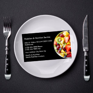Tarjeta De Visita Servicios Dietistas Y Nutricionales