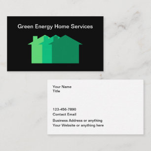 Tarjeta De Visita Servicios domésticos de energía verde