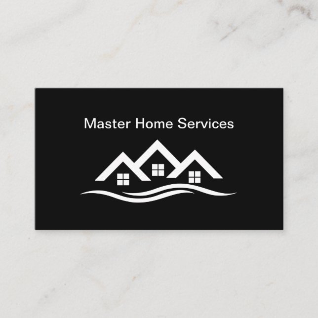 Tarjeta De Visita Servicios domésticos modernos (Anverso)