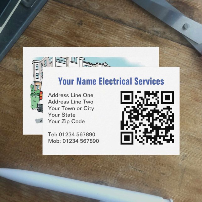 Tarjeta De Visita Servicios Eléctricos con Nombre en Furgoneta Más C (Subido por el creador)