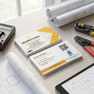Tarjeta De Visita Servicios Eléctricos   Construcción especializada