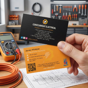 Tarjeta De Visita Servicios Eléctricos   Construcción especializada